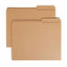 Smead 2/5 Tab Cut Letter Recycled Top Tab File Folder - 8 1/2" x 11" - 3/4" Expansion - Top Tab Location - Right Tab Position - 11 pt. - 2 Plys - Kraft - 10% Recycled - 100 / Box
