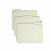 Smead 1/3 Tab Cut Letter Recycled Top Tab File Folder - 8 1/2" x 11" - 1" Expansion - Top Tab Location - Assorted Tab Position - 25 pt. - Pressboard - Gray, Green - Heavy Duty, Wear Resistant, Tear Resistant - 60% Recycled - 25 / Box