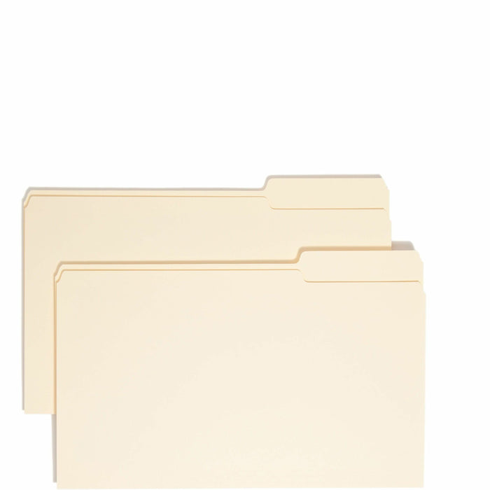 Smead 1/3 Tab Cut Legal Recycled Top Tab File Folder - 8 1/2" x 14" - 3/4" Expansion - Top Tab Location - Third Tab Position - 11 pt. - 1 Plys - Manila - 10% Recycled - 100 / Box