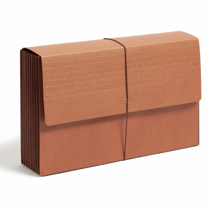 Smead Legal Recycled File Wallet - 15 3/8" x 10" - 7" Expansion - Top Tab Location - Tyvek - Redrope - Open Shelf Filing System, Reinforced Gusset, Elastic Closure, Flap Closure - 30% Recycled - 5 / Box