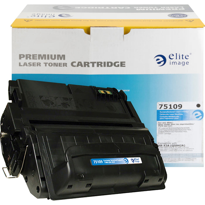 Elite Image Remanufactured Laser Toner Cartridge 42A (Q5942A) - Black - 1 Each - 10000 Pages
