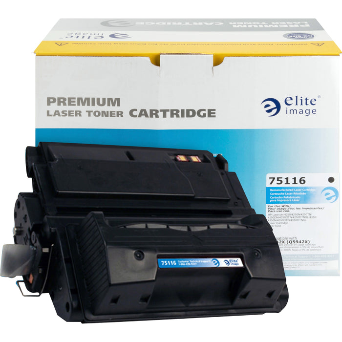 Elite Image Remanufactured Laser Toner Cartridge 42X (Q5942X) - Black - 1 Each - 20000 Pages