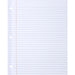 Sparco Ruled Filler Paper - 100 Sheets - Wide Ruled Front Ruling - Ruled Red Margin - 20 lb Basis Weight - Letter - 8 1/2" x 11" Sheet Size - White Paper - Subject, Reinforced Edges - 1 Pack