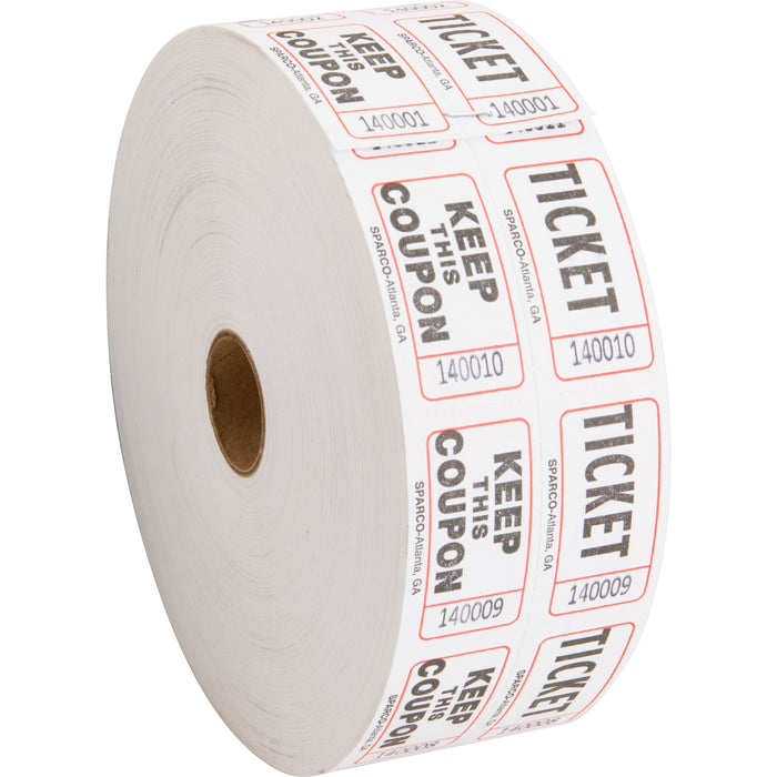 Sparco Roll Tickets - White - 2000 / Roll