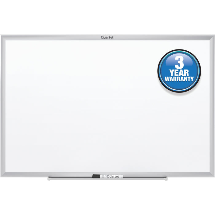 Quartet Classic Whiteboard - 72" (6 ft) Width x 48" (4 ft) Height - White Melamine Surface - Silver Aluminum Frame - Horizontal/Vertical - Durable, Smooth Surface, Flexible - 1 Each - TAA Compliant