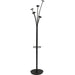 Alba Festival Coat Stand - 5 Pegs - 74" Height - for Garment - Black - 1 Each