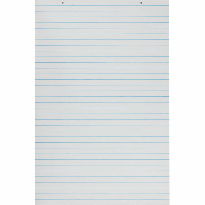 Pacon Ruled Chart Pad - 100 Sheets - Glue - Front Ruling Surface - 1" Ruled - 24" x 36" Sheet Size - White Paper - Chipboard Backing, Hole-punched, Recyclable - 1 Each