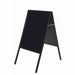 MasterVision Wet-Erase Display Board - 32" Board Height x 21" Board Width - Black Melamine Surface - Black Wood Frame - 1 Each