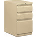 HON Brigade H33723R Pedestal - 28" Height x 15" Width x 22.9" Depth - Total Drawer(s): 3 - Finish: Putty - 1 Each