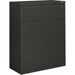 HON Brigade 800 H894 Lateral File - 53.3" Height x 42" Width x 18" Depth - Total Drawer(s): 4 - Finish: Charcoal - Radius Pull, Lockable, Glide, Removable Lock, Heavy Duty - For File Storage, Workstation, Desk, Office - 1 Each