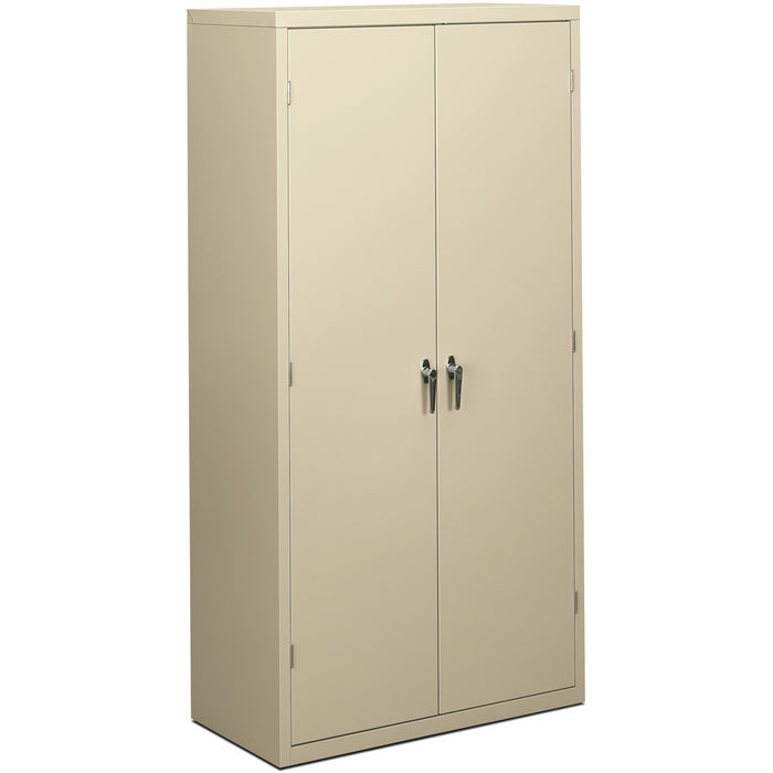 HON Brigade HSC1872 Storage Cabinet - 36" Width x 18.1" Depth x 72" Height - 5 x Shelf(ves) - Hinged Door(s) - 251.33 lb Load Capacity - Adjustable Shelf, Rugged, Reinforced, Welded, Locking Mechanism, Leveling Glide, Heavy Duty, Durable, Tamper Resistant