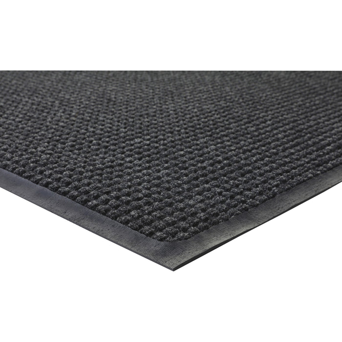 Genuine Joe WaterGuard Indoor/Outdoor Mats - Carpeted Floor, Hard Floor, Indoor, Outdoor - 60" Length x 36" Width - Rubber, Polypropylene - Charcoal Gray - 1 Each