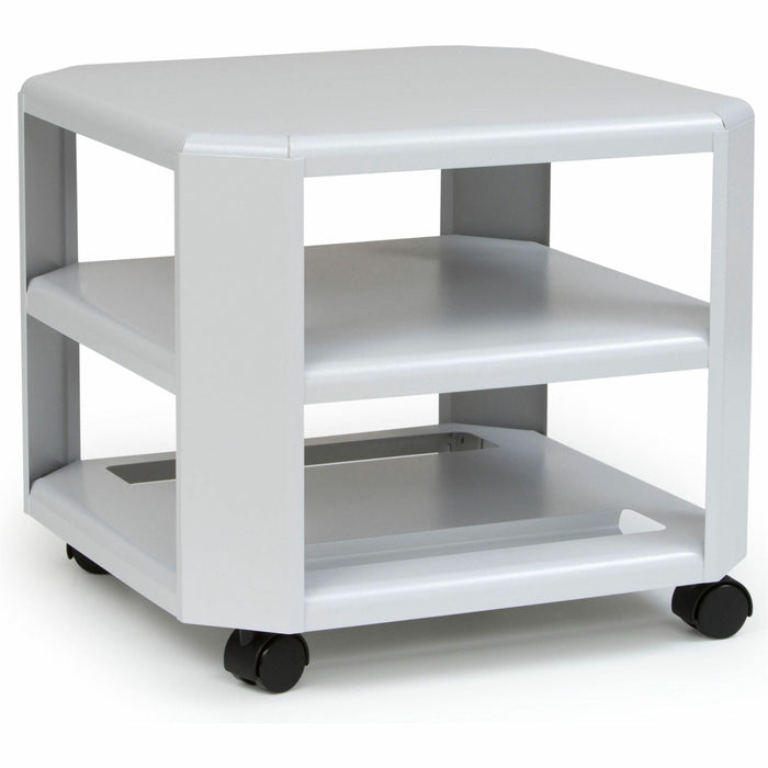 Master Mobile Printer Stand - 75 lb Load Capacity - 2 x Shelf(ves) - 8.50" Height x 18" Width x 18" Depth - Floor - Steel - Gray - 1 Each