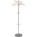 Alba Coat Tree Costumer - 4 Hooks - 6 Hangers - 2 Pegs - 68.5" Height x 19.3" Width - for Garment - Wood, Metal - Chrome - 1 Each