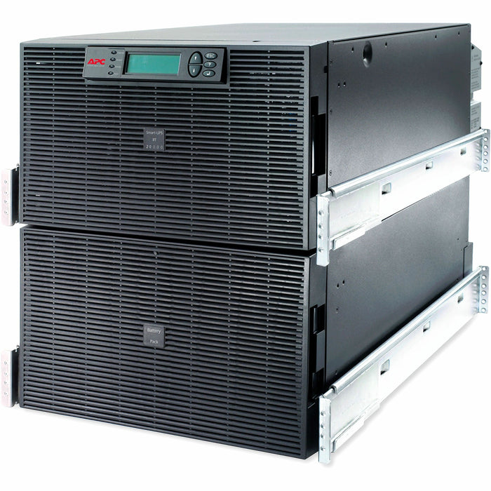 APC Smart-UPS RT 20000VA Tower/Rack Mountable UPS - 12U Rack-mountable - 2 Hour Recharge - 4.90 Minute Stand-by - 208 V AC, 240 V AC Input - 208 V AC, 240 V AC Output - Single Phase - Sine Wave - Serial Port - 1 x Hard Wire 3-wire (2PH + G), 4 x NEMA L6-2
