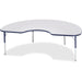 Jonti-Craft Berries Elementary Height Color Edge Kidney Table - Laminated Kidney-shaped, Navy Top - Four Leg Base - 4 Legs - Height Adjustable - 15" to 24" Adjustment - 72" Table Top Length x 48" Table Top Width x 1.13" Table Top Thickness - 24" Height -