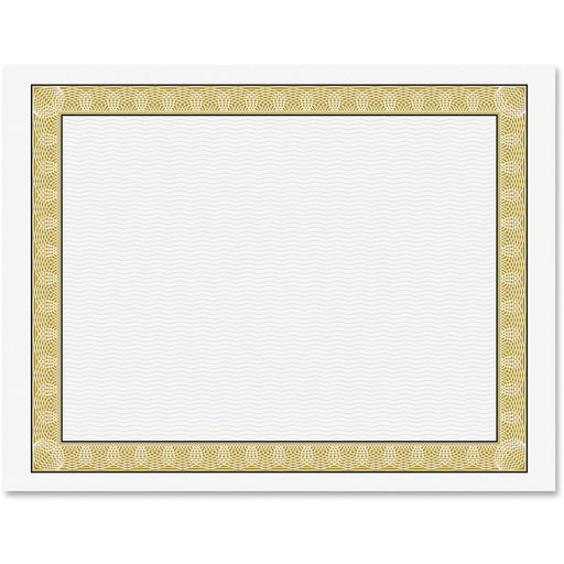 Geographics Diplomat Printable Certificates - 24 lb Basis Weight - 11" Width x 8.5" Length - Inkjet, Laser Compatible - Gold with White Border - Parchment Paper - 50 / Pack