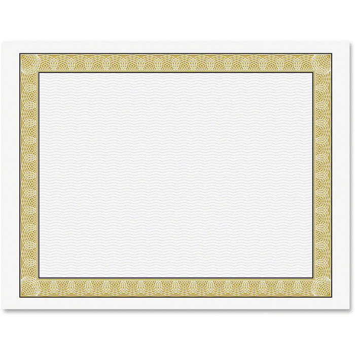 Geographics Diplomat Printable Certificates - 24 lb Basis Weight - 11" Width x 8.5" Length - Inkjet, Laser Compatible - Gold with White Border - Parchment Paper - 50 / Pack