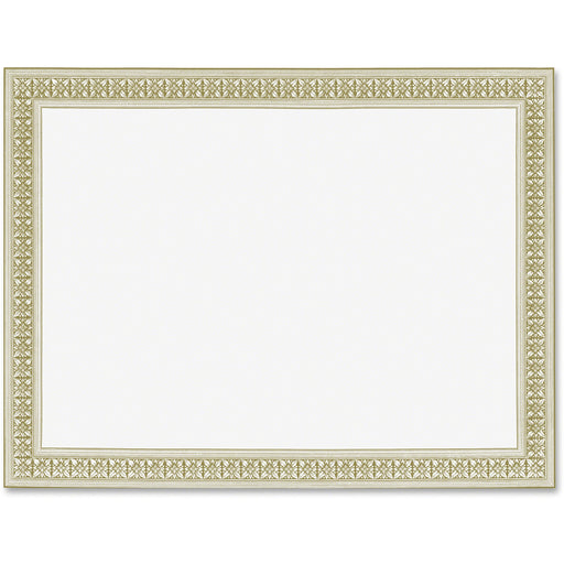 Geographics Flourish Gold Foil Award Certificates - 24 lb Basis Weight - 8.5" Width x 11" Length - Inkjet, Laser Compatible - White Border - Parchment Paper - 12 / Pack
