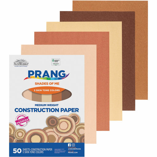 Prang Multicultural Construction Paper - Art, Craft - 12" Width x 9" Length - Assorted - 1 Pack