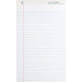 Business Source Writing Pads - 50 Sheets - 0.34" Ruled - 16 lb Basis Weight - Legal - 8 1/2" x 14" Sheet Size - White Paper - Micro Perforated, Easy Tear, Sturdy Back - 12 / Dozen