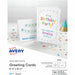 Avery® Half-Fold Greeting Cards, Textured, Uncoated, 5-1/2" x 8-1/2" , 30 Cards (3378) - 5 1/2" x 8 1/2" - Textured - Uncoated, Heavyweight - White - 30/Pack - 6 / Carton