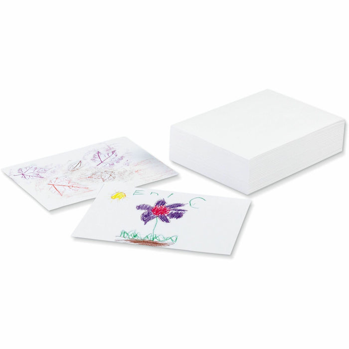 Ecology Recycled Medium-Weight Drawing Paper - 500 Sheets - Plain - 9" x 12" Sheet Size - White Paper - Acid-free, Chlorine-free - Recycled - 1 Ream