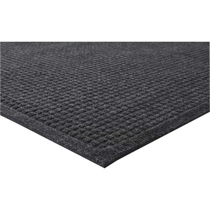 Genuine Joe EcoGuard Indoor Wiper Floor Mats - Indoor - 36" Length x 24" Width - Plastic, Rubber - Charcoal Gray - 1 Each