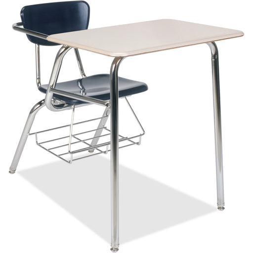 Virco Martest 3400BR Combo Desk - Sandstone Rectangle Top - Four Leg Base - 4 Legs - 24" Table Top Length x 18" Table Top Width - Plastic Top Material - 2 / Carton