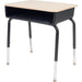 Virco 785 Open Front Student Desk with Book Box - Sandstone Rectangle Top - 4 Legs - Height Adjustable - 22" to 30" Adjustment - 24" Table Top Length x 18" Table Top Width - 30" Height - Educational Environment - Assembly Required - Chrome, Laminated - 2