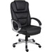 Boss High Back Executive Chair - Black Seat Color - LeatherPlus Seat Material - Black, Gray Frame Color - Nylon Frame Material - 5-star Base - 1 Each