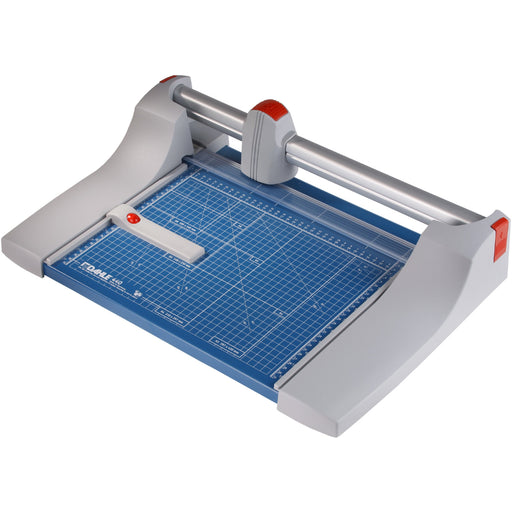 Dahle 440 Premium Rotary Trimmer - 30 Sheet Cutting Capacity - 14" Cutting Length - 4" Height x 15.1" Width x 22" Length - Ground Blade, Self-sharpening Blade, Sturdy, Metal Base, Adjustable Alignment Guide, Bi-Directional Cutting, Dual Cylinder Guide Bar