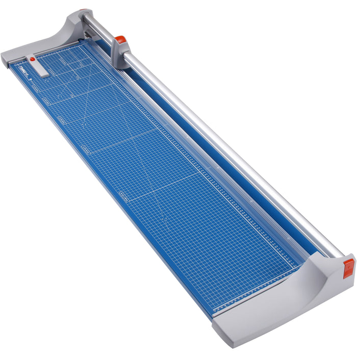 Dahle 448 Premium Rotary Trimmer - 20 Sheet Cutting Capacity - 51" Cutting Length - 4" Height x 15.1" Width x 59" Length - Durable, Sturdy, Self-sharpening Blade, Automatic Clamp, Metal Base, Ground Blade, Dual Cylinder Guide Bar, Adjustable Alignment Gui