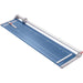 Dahle 558 Professional Rotary Trimmer - 12 Sheet Cutting Capacity - 51" Cutting Length - 3.4" Height x 15.1" Width x 59.9" Length - Automatic Clamp, Self-sharpening Blade, Adjustable Alignment Guide, Metal Base, Screened Guide, Non-slip Rubber Feet - Meta