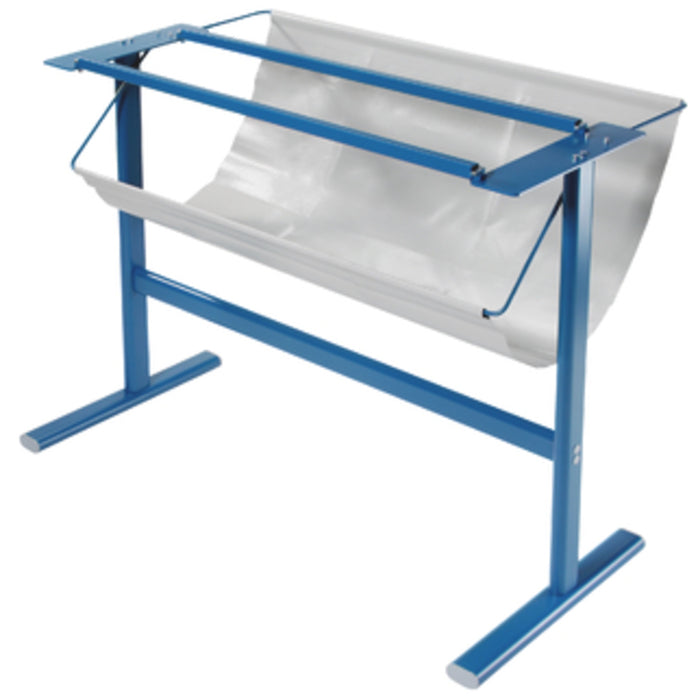 Dahle 796 Premium Rotary Trimmer Stand w/Paper Catch - 34.50" Height x 14" Width - Steel, Vinyl - Blue - 1 Carton