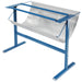 Dahle 796 Premium Rotary Trimmer Stand w/Paper Catch - 34.50" Height x 14" Width - Steel, Vinyl - Blue - 1 Carton