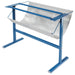 Dahle 798 Premium Rotary Trimmer Stand w/Paper Catch - 34.50" Height x 14" Width - Steel, Vinyl - Blue - 1 Carton