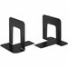 Business Source Heavy-gauge Steel Book Supports - 5.25" Height x 5" Width x 4.75" Depth - Desktop - Non-skid Base, Scratch Resistant, Stain Resistant - Enamel - Black - Steel - 2 / Pair
