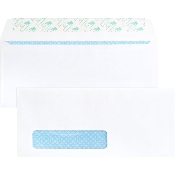Business Source Security Tint Window Envelopes - Business - #10 - 9 1/2" Width x 4 1/8" Length - Peel & Seal - White - Wove - 500 / Box