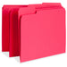 Business Source 1/3 Tab Cut Letter Recycled Top Tab File Folder - 8 1/2" x 11" - Top Tab Location - Assorted Tab Position - 11 pt. - 1 Plys - Red - 10% Recycled - 100 / Box