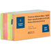 Business Source Repositionable Neon Notes - 3" Flag/Note Width x 3" Flag/Note Length - Square - Neon - Removable, Repositionable, Solvent-free Adhesive - 12 / Pack