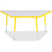 Jonti-Craft Berries Elementary Height Prism Edge Trapezoid Table - Laminated Trapezoid, Yellow Top - Four Leg Base - 4 Legs - Height Adjustable - 15" to 24" Adjustment - 48" Table Top Length x 24" Table Top Width x 1.13" Table Top Thickness - 24" Height -