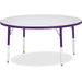 Jonti-Craft Berries Elementary Height Color Edge Round Table - Purple Round Top - Four Leg Base - 4 Legs - Height Adjustable - 15" to 24" Adjustment x 1.13" Table Top Thickness x 48" Table Top Diameter - 24" Height - Art, Craft - Assembly Required - Freck