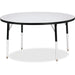 Jonti-Craft Berries Adult Height Color Edge Round Table - Black Round, Laminated Top - Four Leg Base - 4 Legs - Height Adjustable - 24" to 31" Adjustment x 1.13" Table Top Thickness x 48" Table Top Diameter - 31" Height - Art, Craft - Assembly Required -