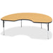 Jonti-Craft Berries Elementary Height Color Top Kidney Table - Black Oak Kidney-shaped, Laminated Top - Four Leg Base - 4 Legs - Height Adjustable - 15" to 24" Adjustment - 72" Table Top Length x 48" Table Top Width x 1.13" Table Top Thickness - 24" Heigh