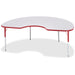 Jonti-Craft Berries Adult Height Prism Color Edge Kidney Table - Laminated Kidney-shaped, Red Top - Four Leg Base - 4 Legs - Height Adjustable - 24" to 31" Adjustment - 72" Table Top Length x 48" Table Top Width x 1.13" Table Top Thickness - 31" Height -