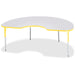Jonti-Craft Berries Adult Height Prism Color Edge Kidney Table - Laminated Kidney-shaped, Yellow Top - Four Leg Base - 4 Legs - Height Adjustable - 24" to 31" Adjustment - 72" Table Top Length x 48" Table Top Width x 1.13" Table Top Thickness - 31" Height
