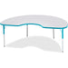 Jonti-Craft Berries Adult Height Prism Color Edge Kidney Table - Laminated Kidney-shaped, Teal Top - Four Leg Base - 4 Legs - Height Adjustable - 24" to 31" Adjustment - 72" Table Top Length x 48" Table Top Width x 1.13" Table Top Thickness - 31" Height -