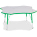 Jonti-Craft Berries Elementary Height Prism Four-Leaf Table - Green, Laminated Top - Four Leg Base - 4 Legs - Height Adjustable - 15" to 24" Adjustment x 1.13" Table Top Thickness x 48" Table Top Diameter - 24" Height - Educational Environment - Assembly