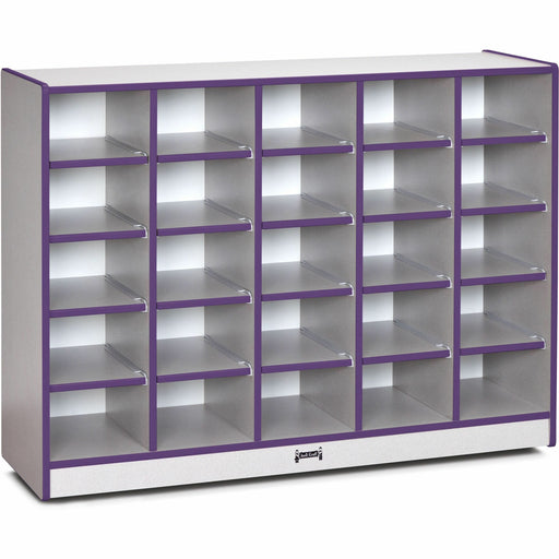 Jonti-Craft Rainbow Accents Toddler Single Storage - 35.50" Height x 48" Width x 15" Depth - Durable, Laminated - Purple - Rubber - 1 Each